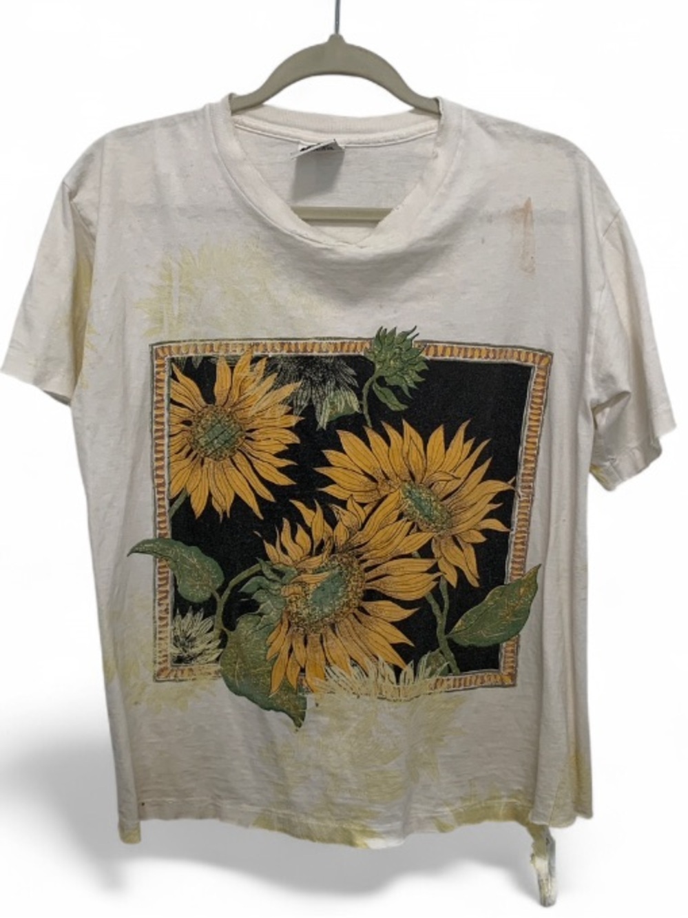 Vintage Lee Sunflower Graphic Short Sleeve Tee Shirt